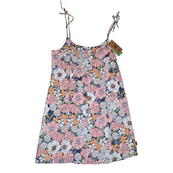Vans Dresses & Skirts - NWT!! VANS WOMENS (JUNIORS) SIZE LARGE RETRO FLORAL SLEEVELESS TIE MINI DRESS